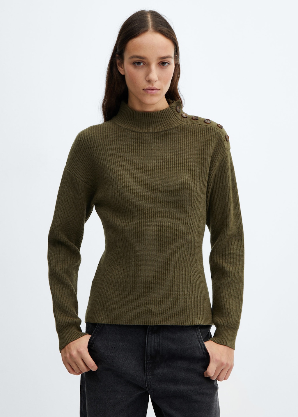 Ribbed sweater hotsell top