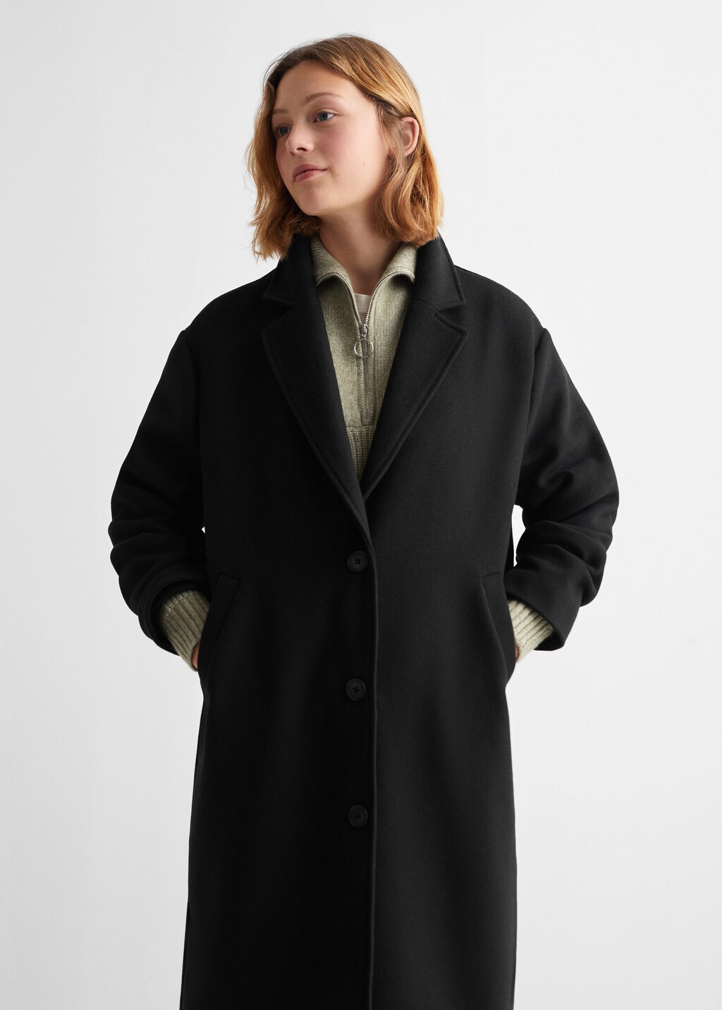 Cos straight deals wool coat
