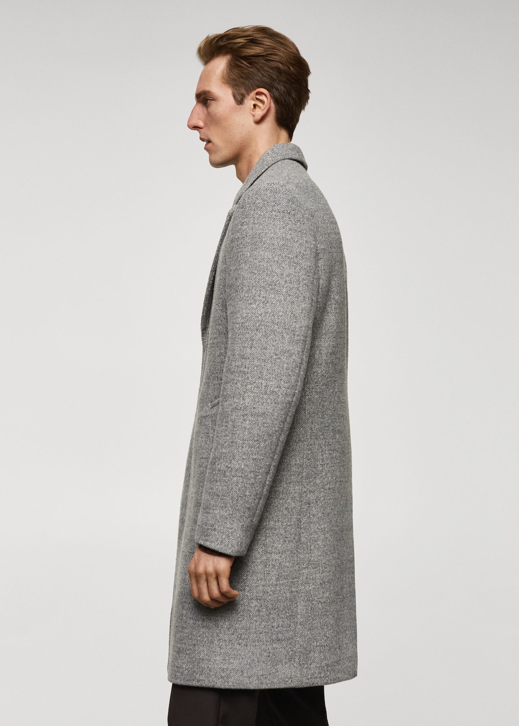 Mango herringbone deals coat