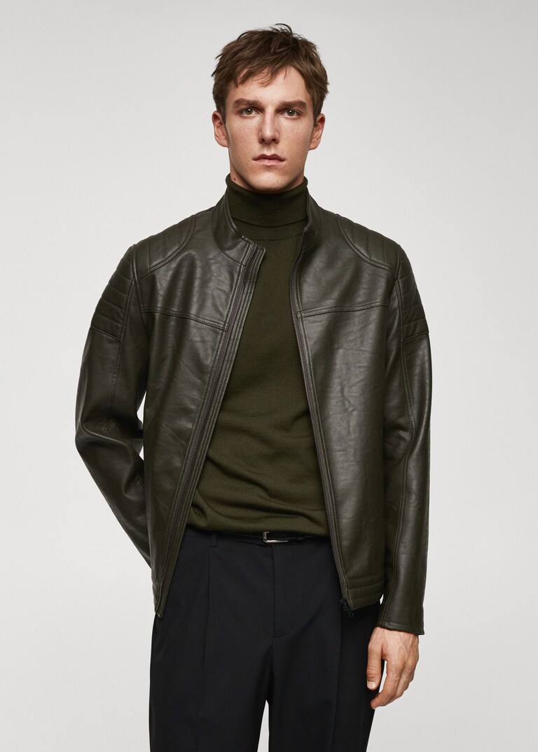 Deri görünümlü - Ceketler ve gömlek ceketler - Erkek 2024 | Mango Man  Türkiye