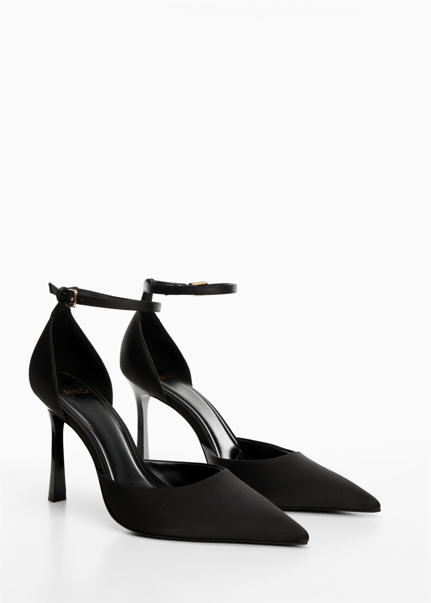 Ankle-cuff heel shoes
