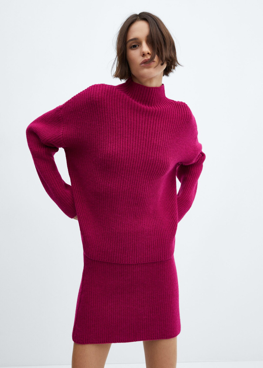 Turtleneck knit sweater MANGO