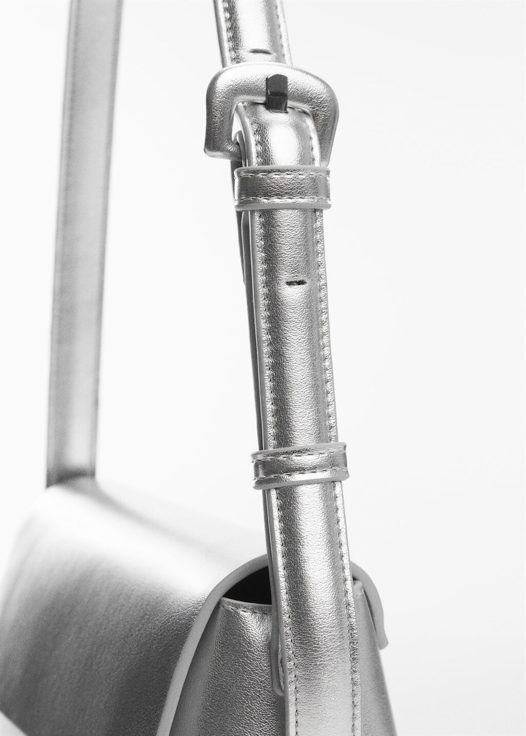 Cos silver shop bag