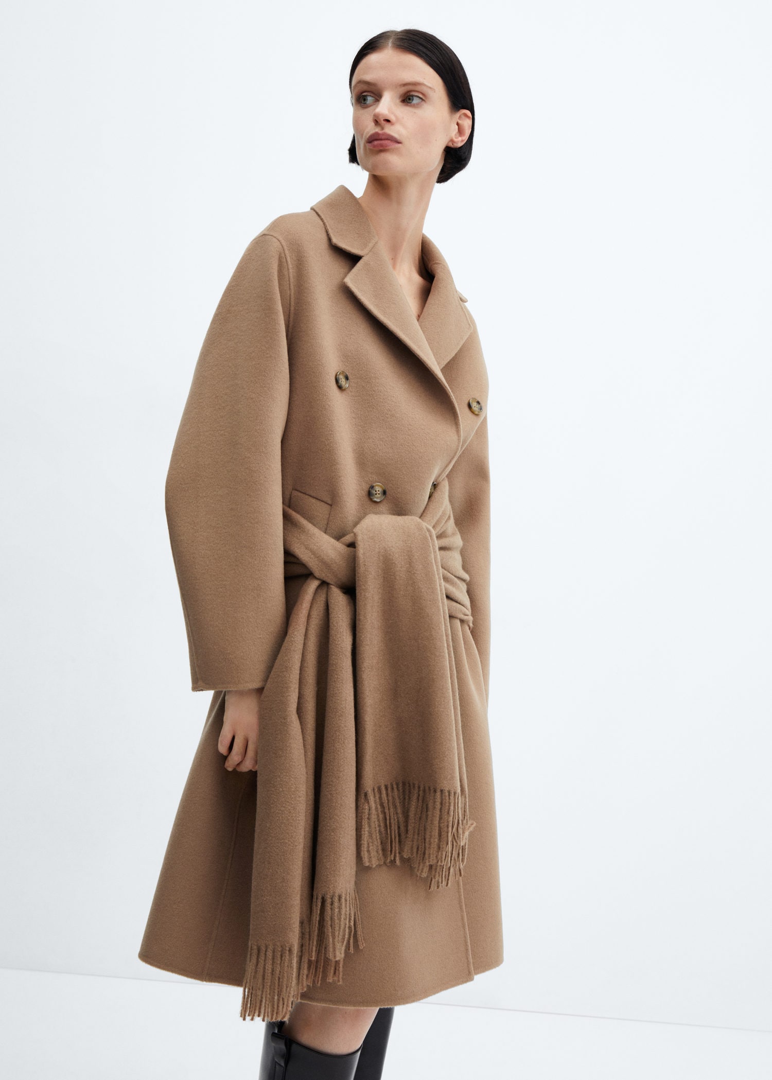 Handmade oversized wool coat | MANGO