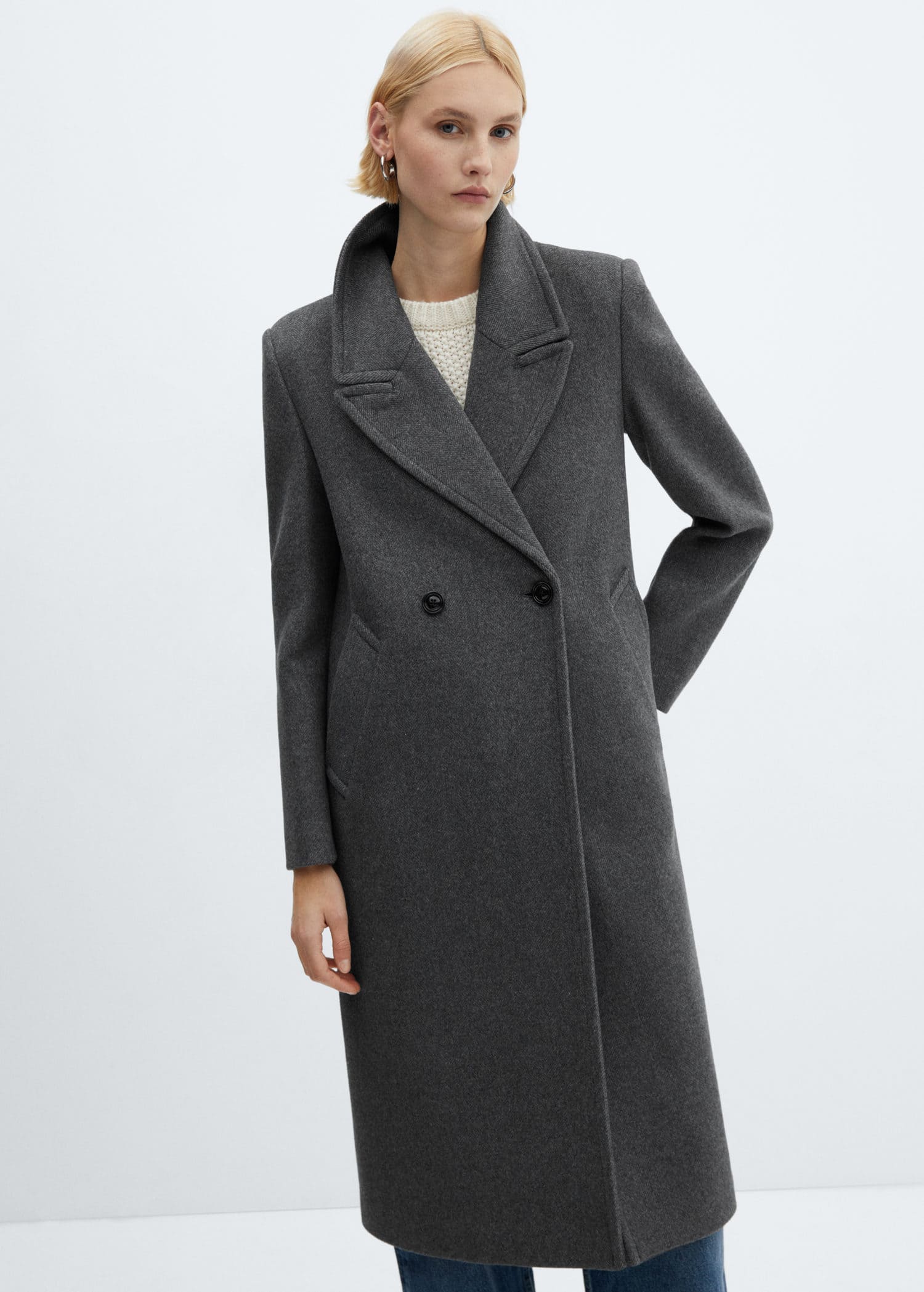 Lapels wool coat