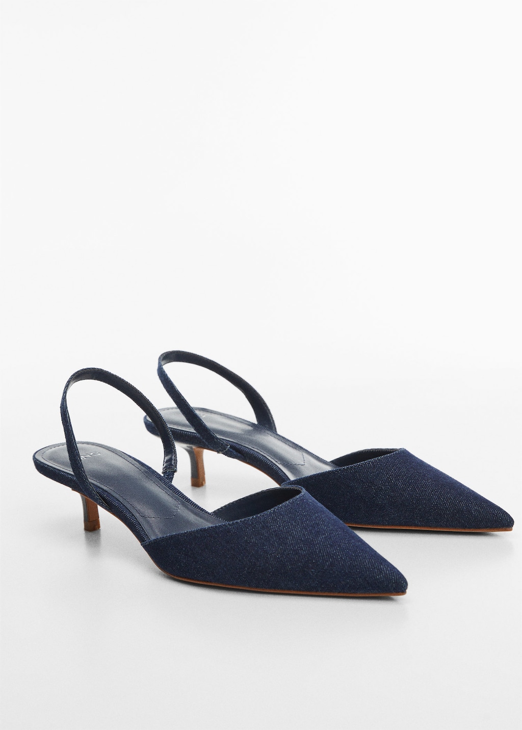 Denim cheap slingback shoes