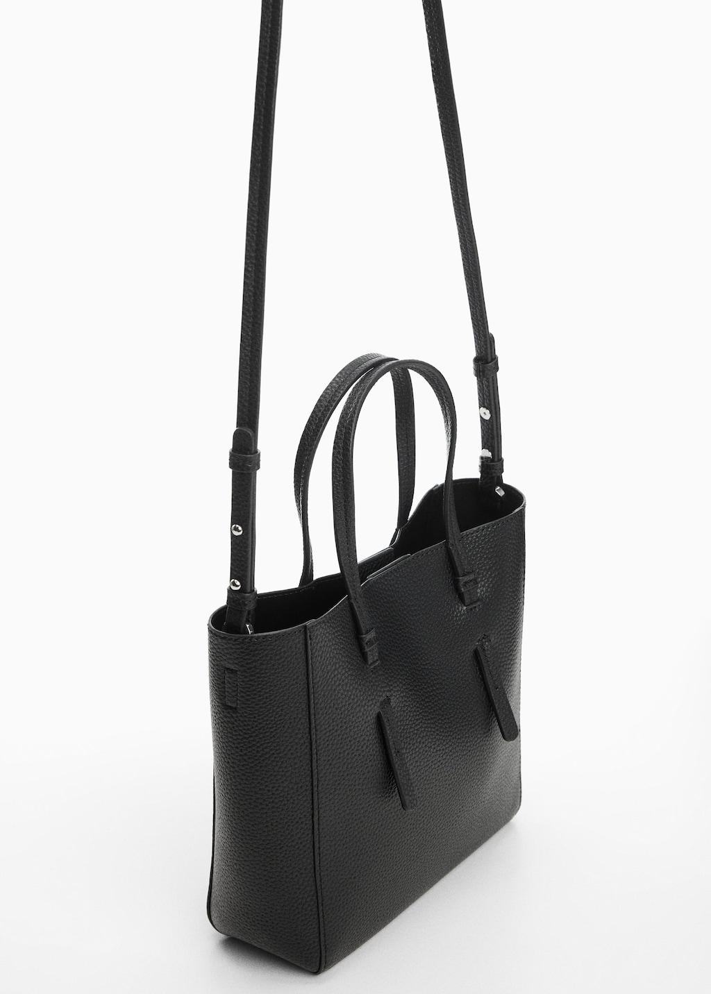 Black crossbody bag store with handles