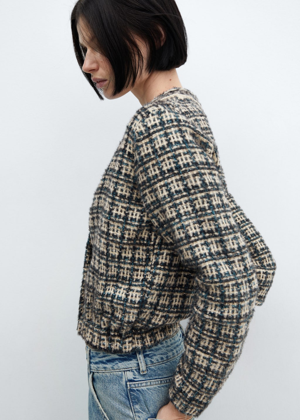 Tweed blazer mango store
