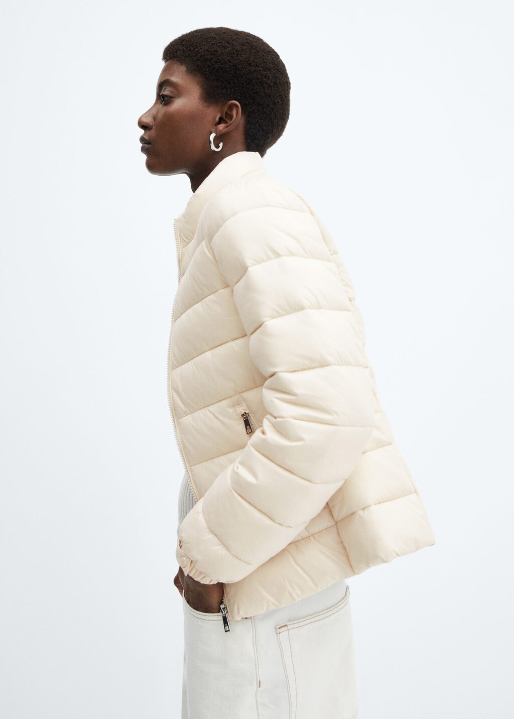 Quilted store jacket mango
