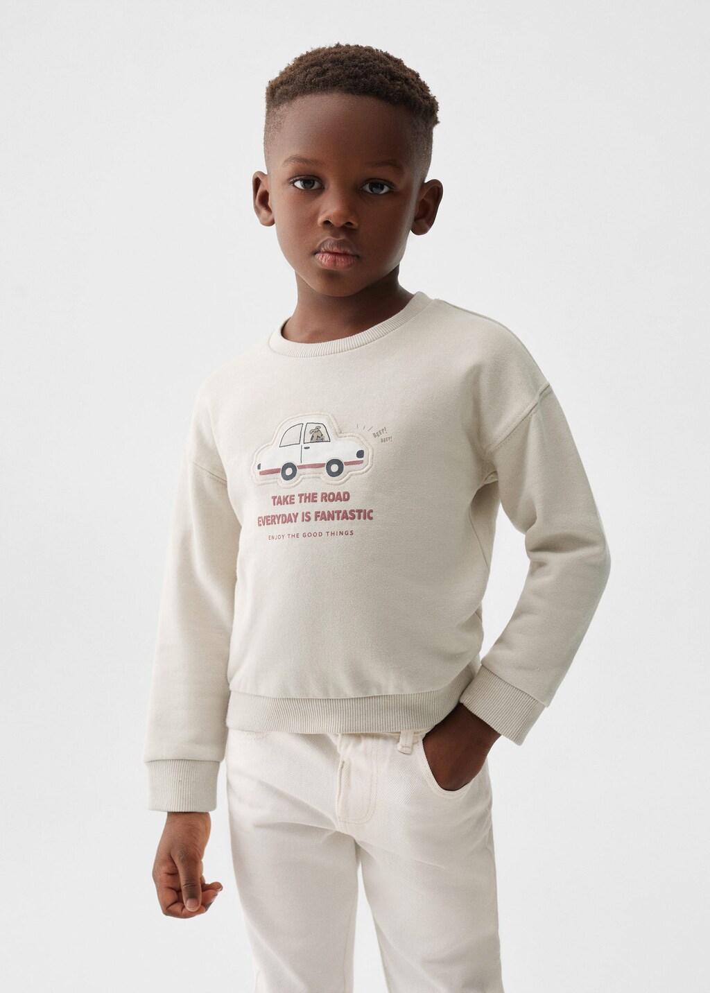 Boys hot sale white sweatshirt