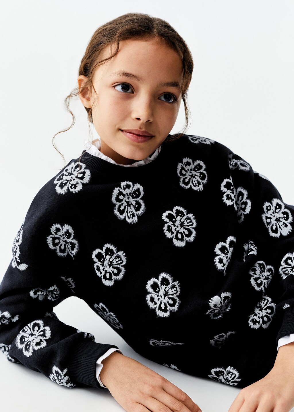 Floral printed best sale sweatshirt