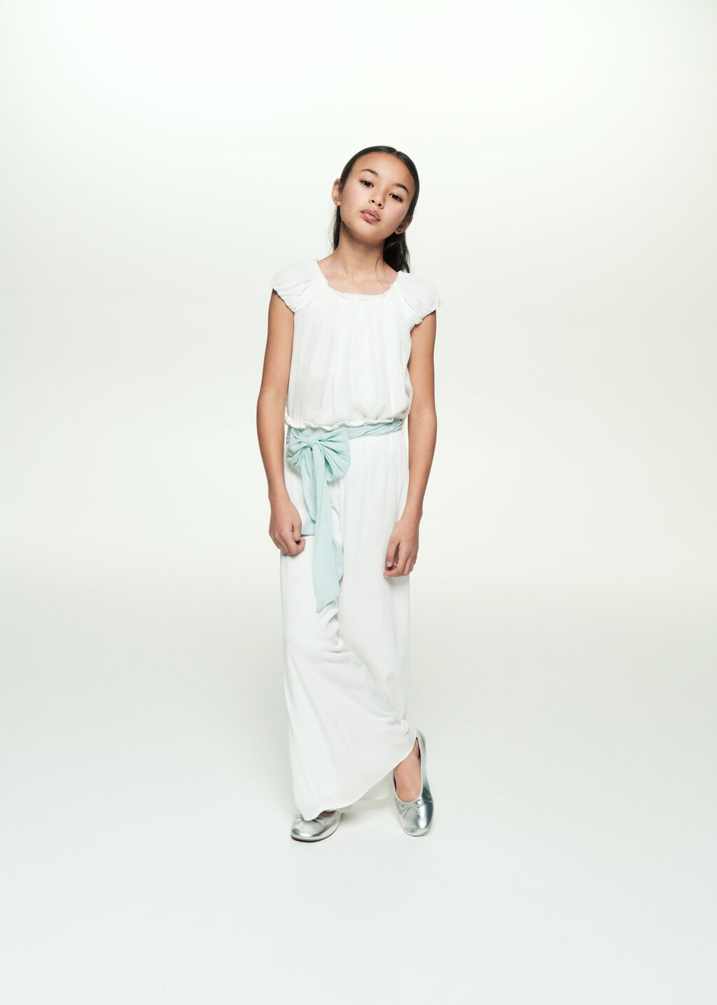 Cheesecloth trousers with bow MANGO