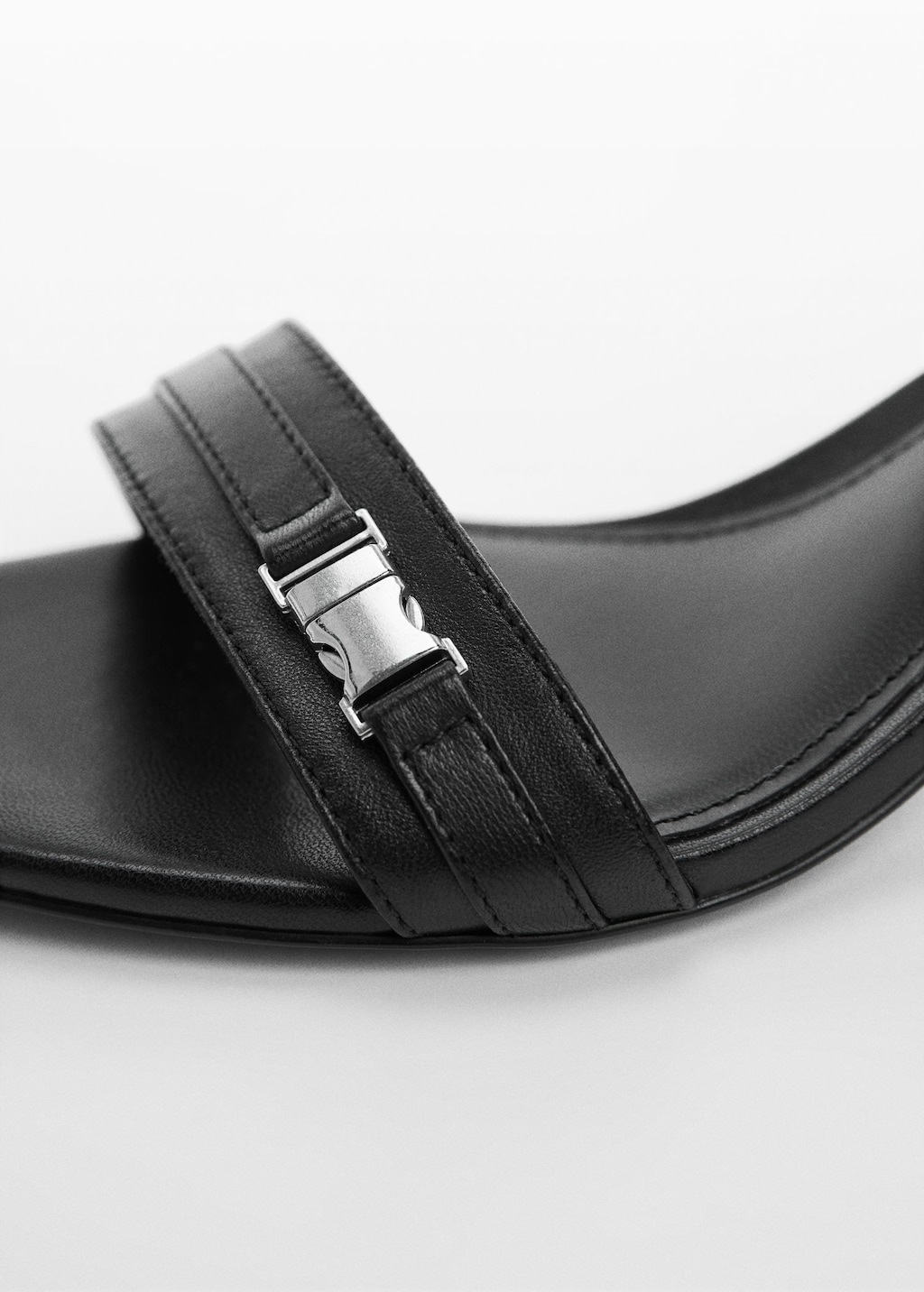 Mango heel leather sandals cheap