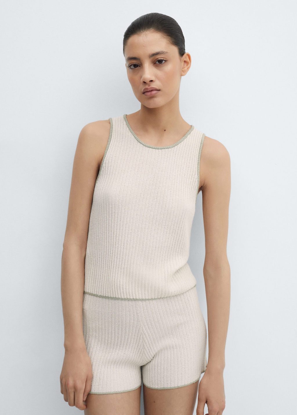 Ribbed pyjama top