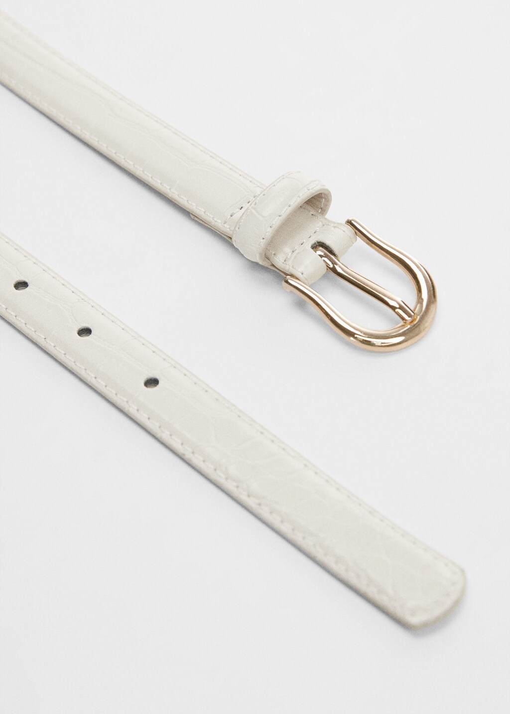 Buckle skinny belt MANGO
