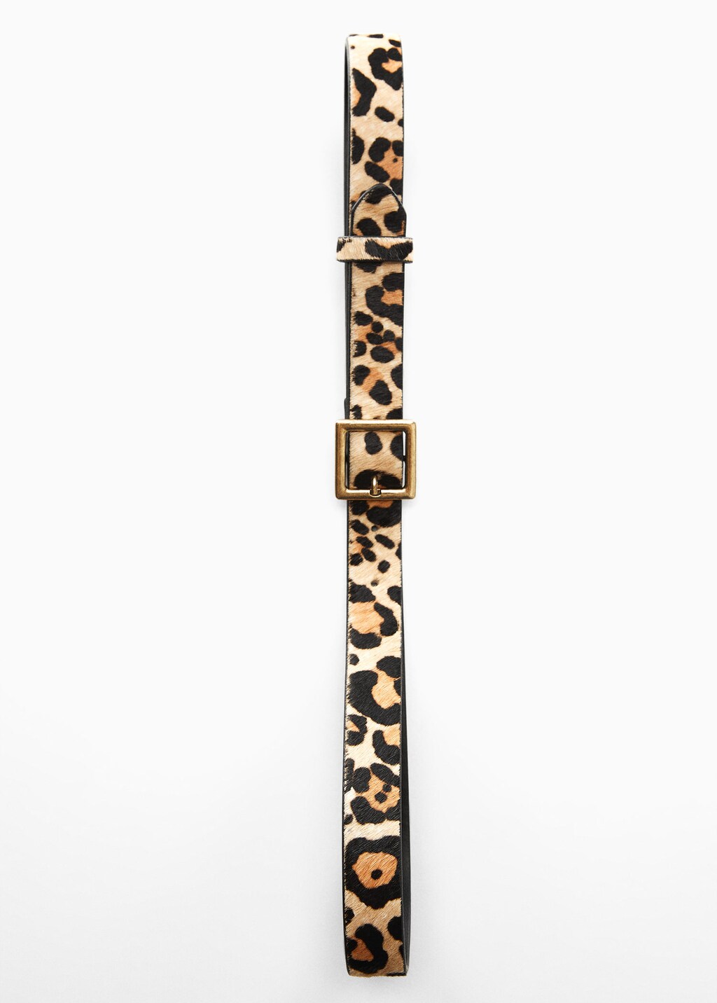 Animal print leather belt MANGO