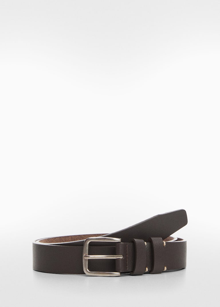 Skinny Belt, Cognac Leather, Men's Belts