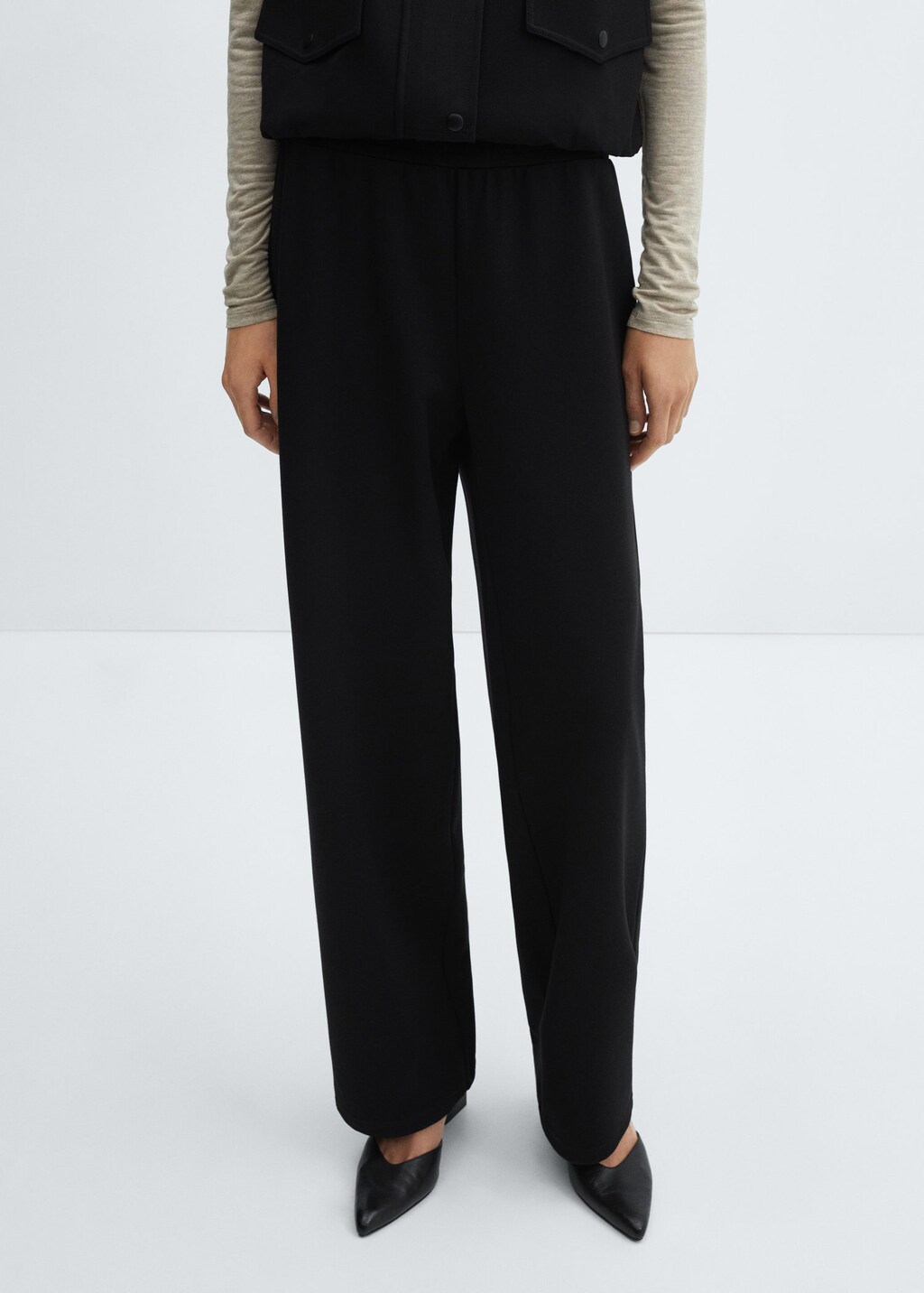 Mango black outlet trousers