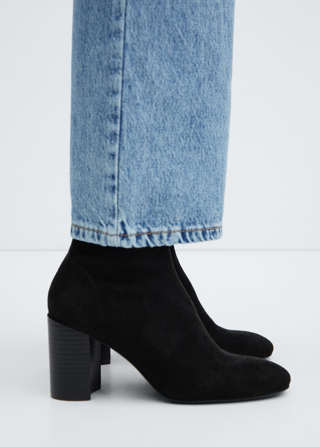 Faux Suede Black Booties -Ankle Booties - Block Heel Boots - Lulus