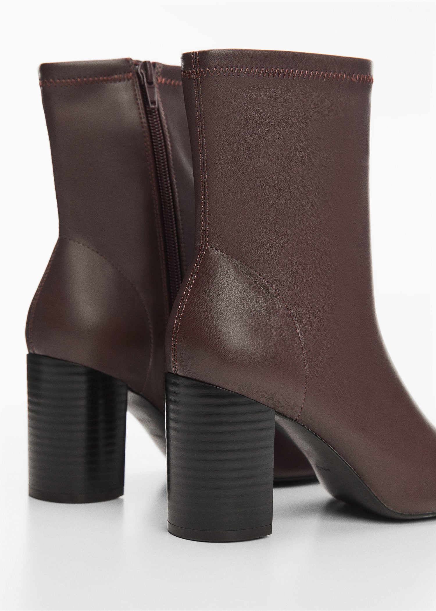 ARC in BROWN LEATHER Heeled Ankle Boots - OTBT shoes
