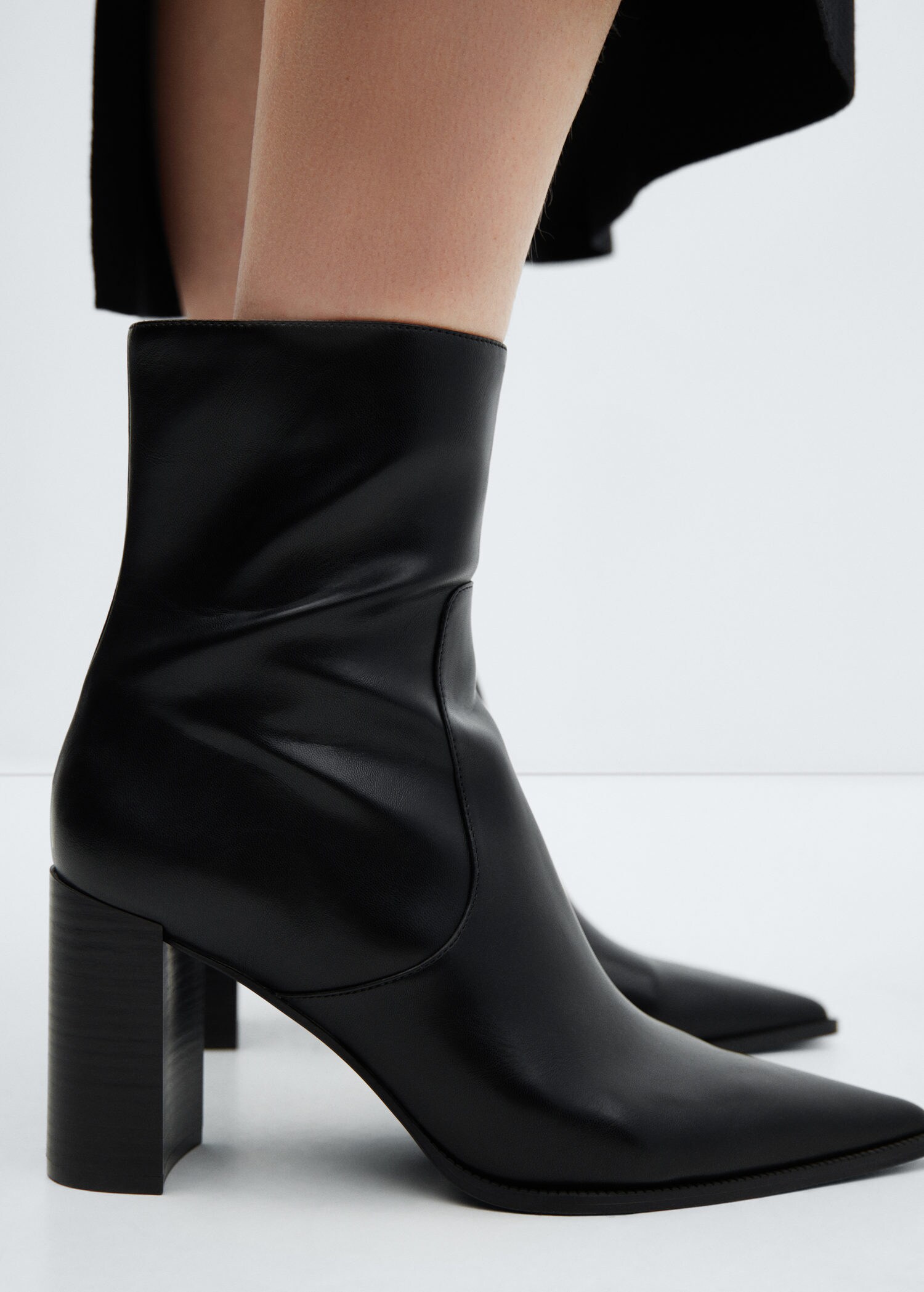 Black High Heel Lace Up Ankle Boots | CYBER TECHWEAR®
