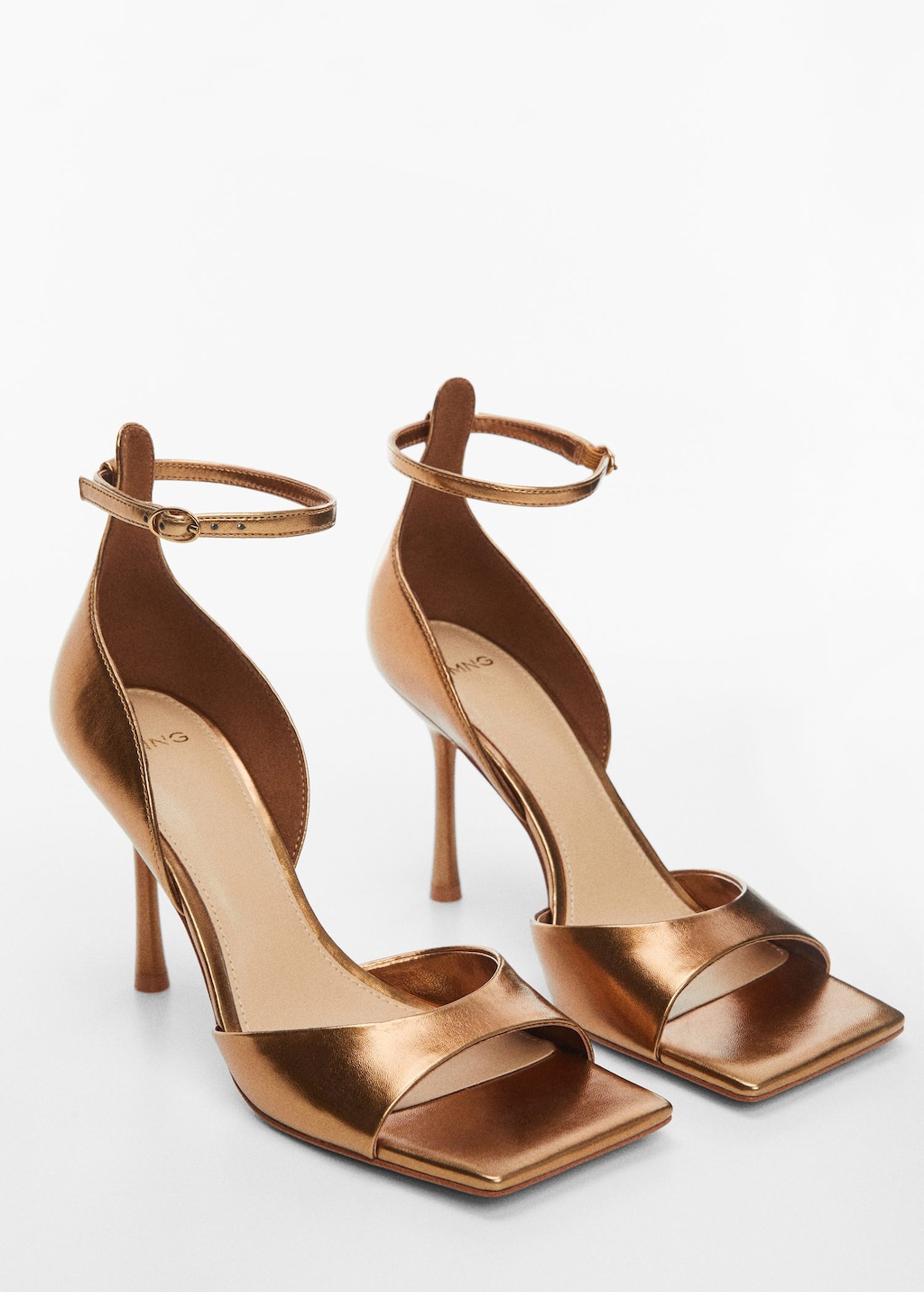 Metallic sandals heels 2025
