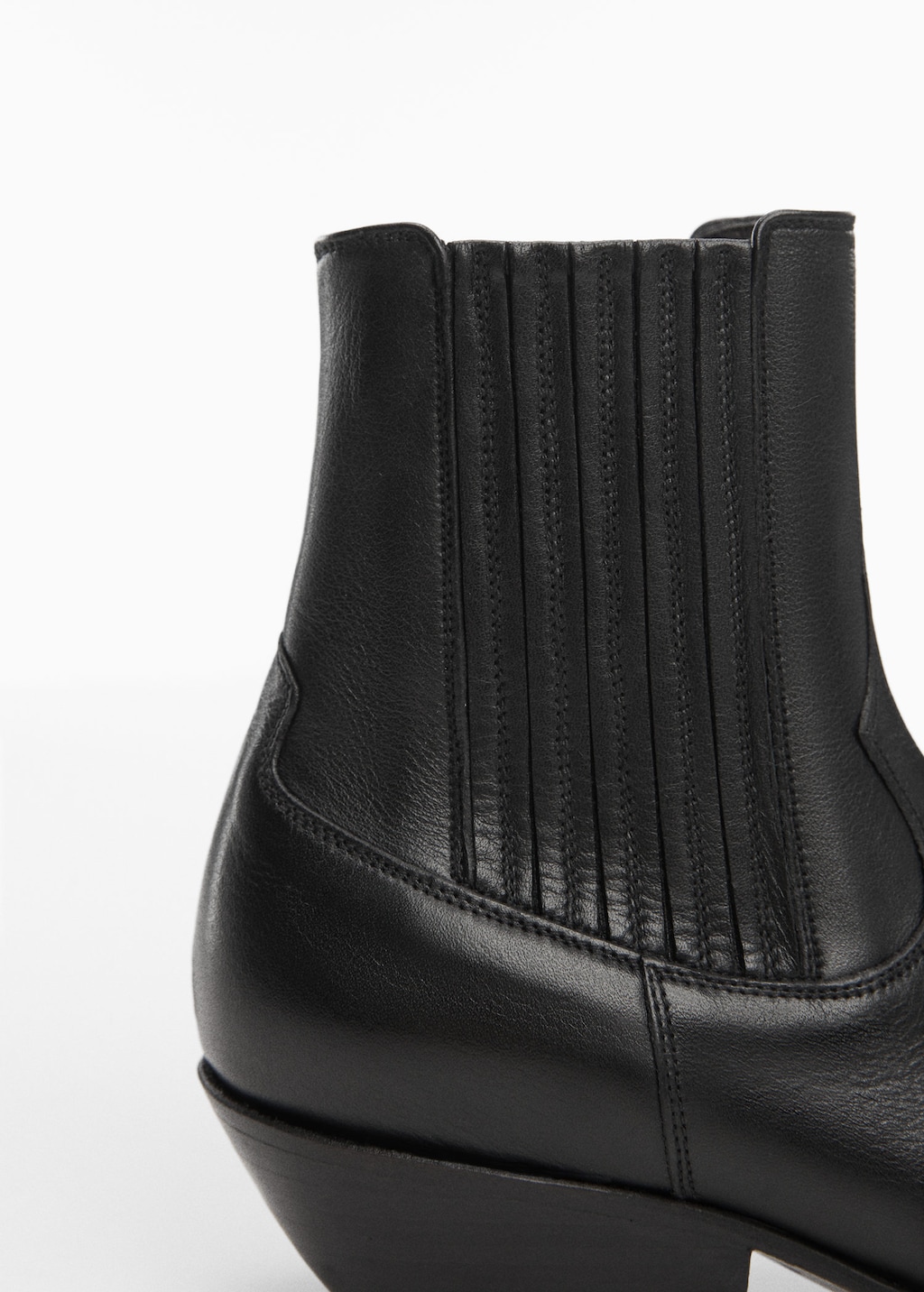 Mango leather ankle clearance boots