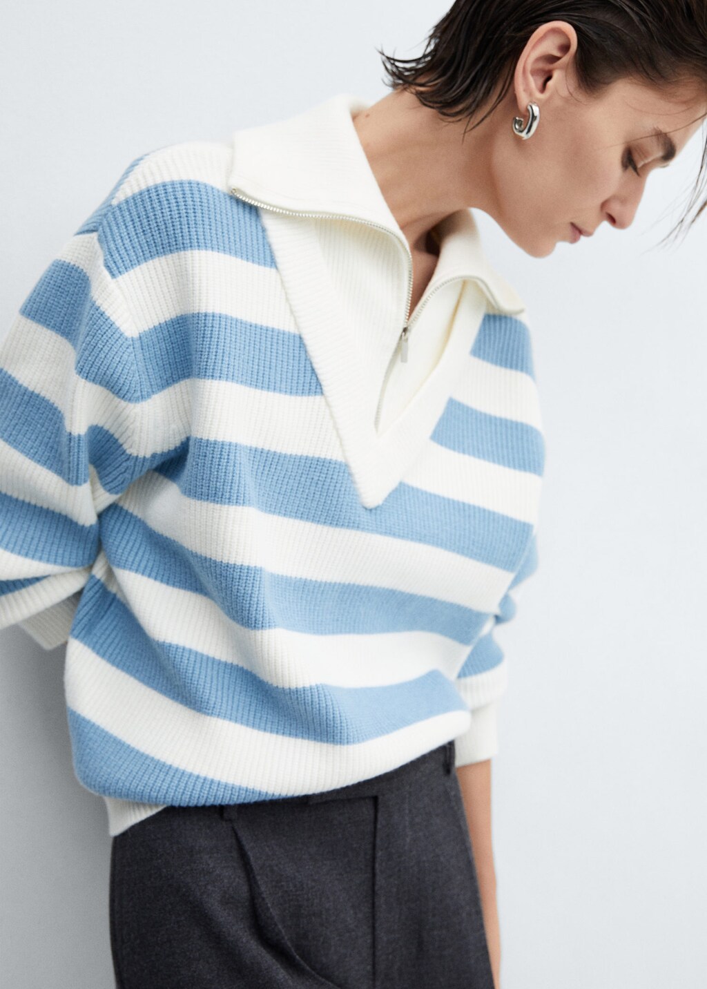 Mango blue jumper cheap