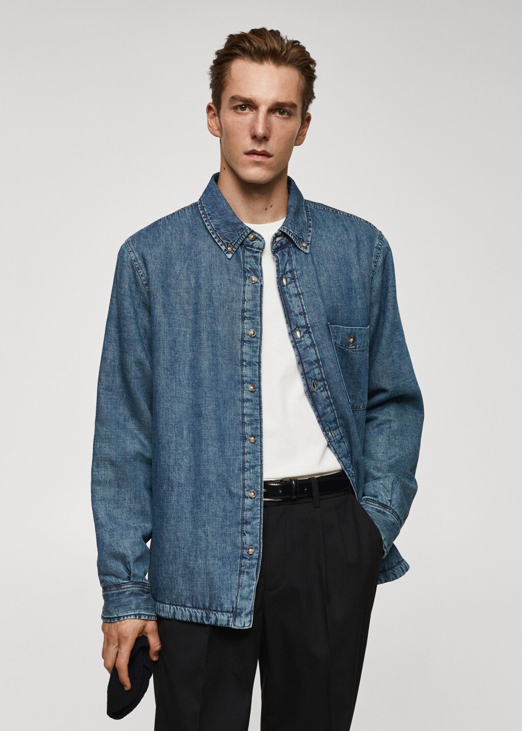 Vaqueras Camisas de Hombre 2024 Mango Man Espa a