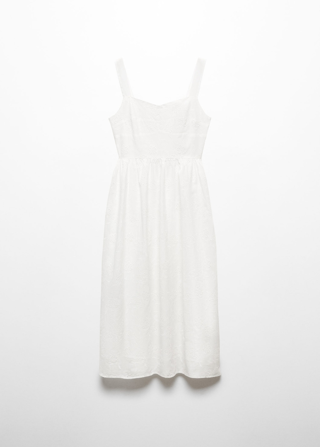 Mango embroidered cotton dress cheap
