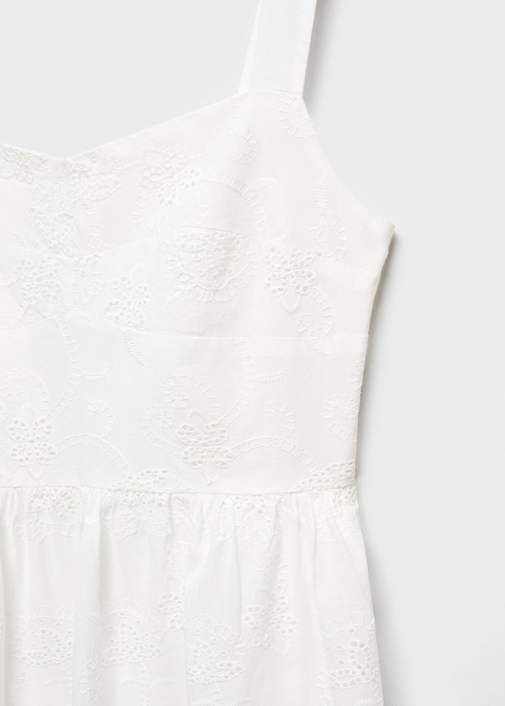 Mango embroidered cotton outlet dress