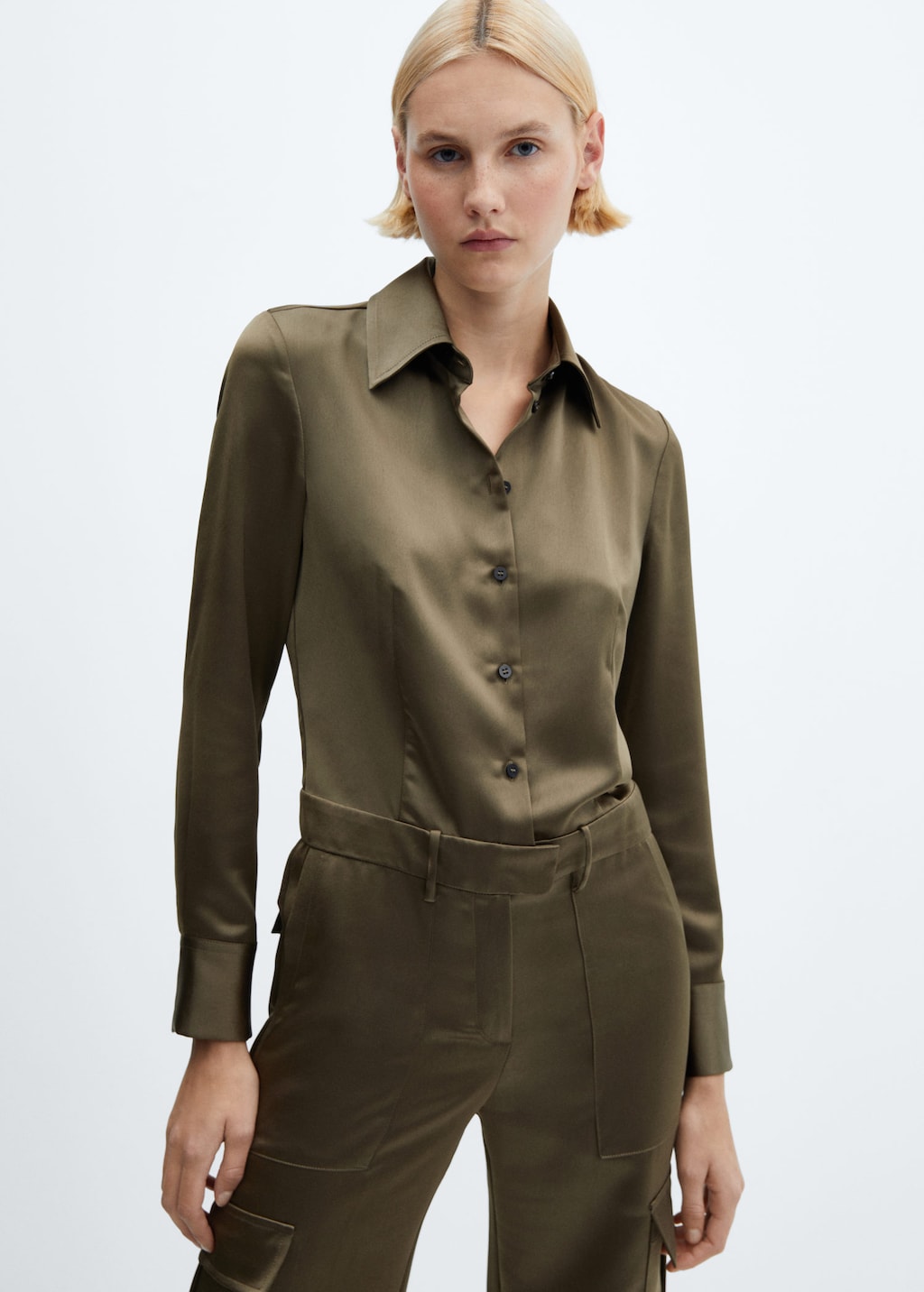 Mango jumpsuit best sale khaki