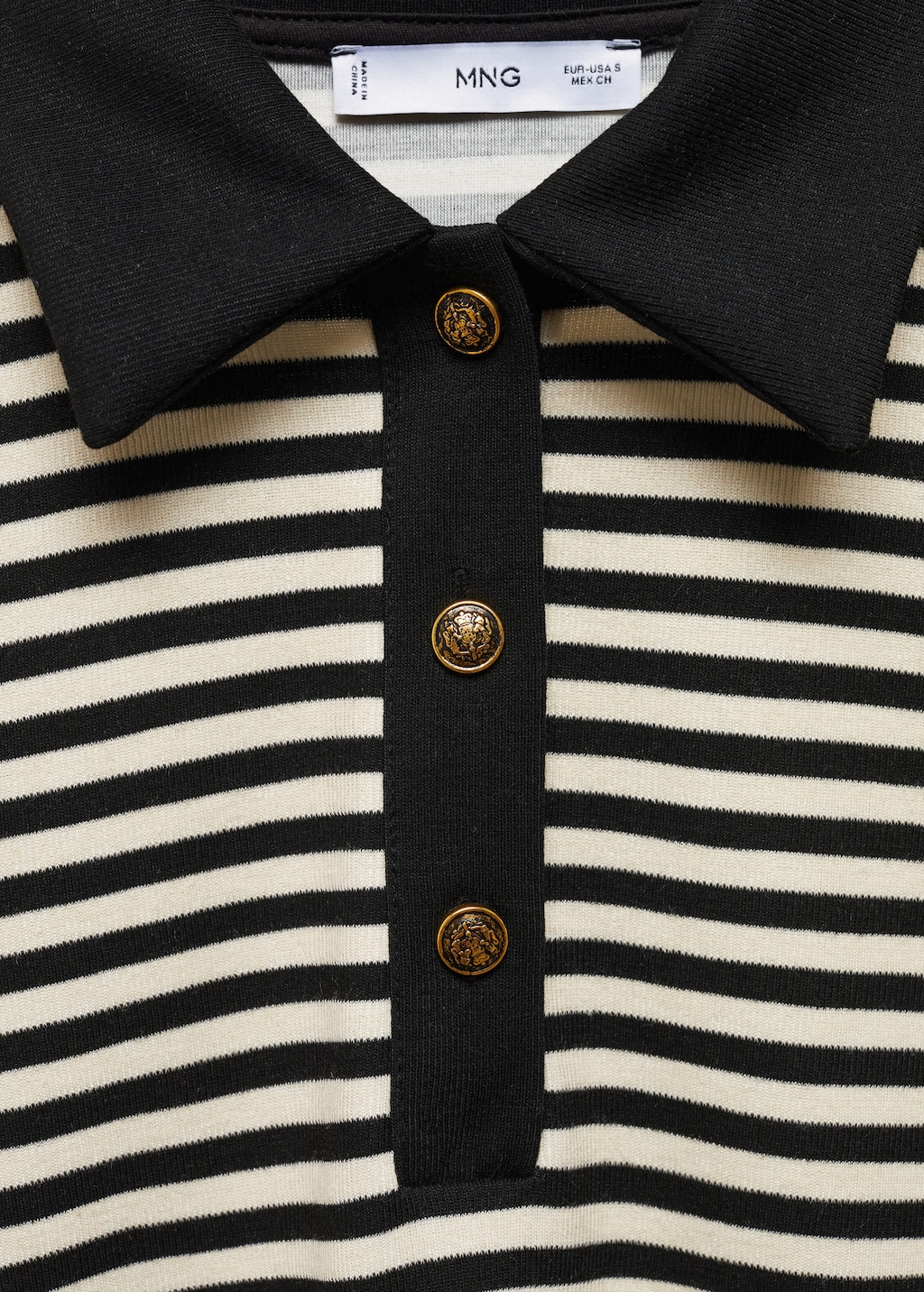 Button top collar polo