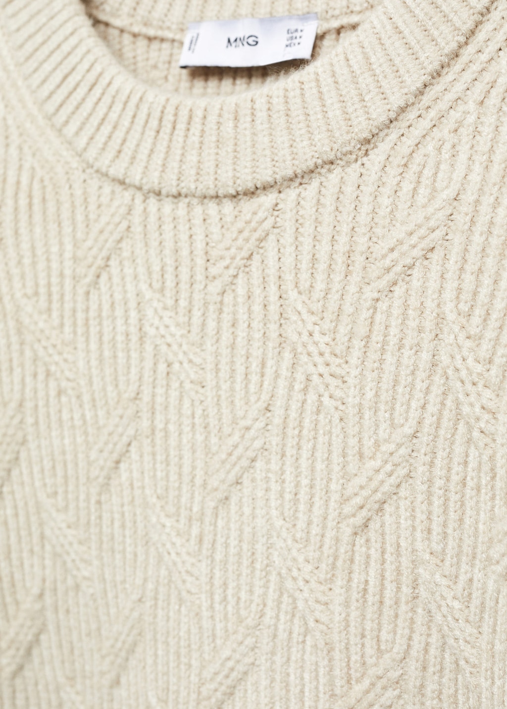 Knitted braided shop sweater mango