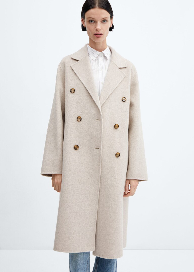 oversized double face coat mango