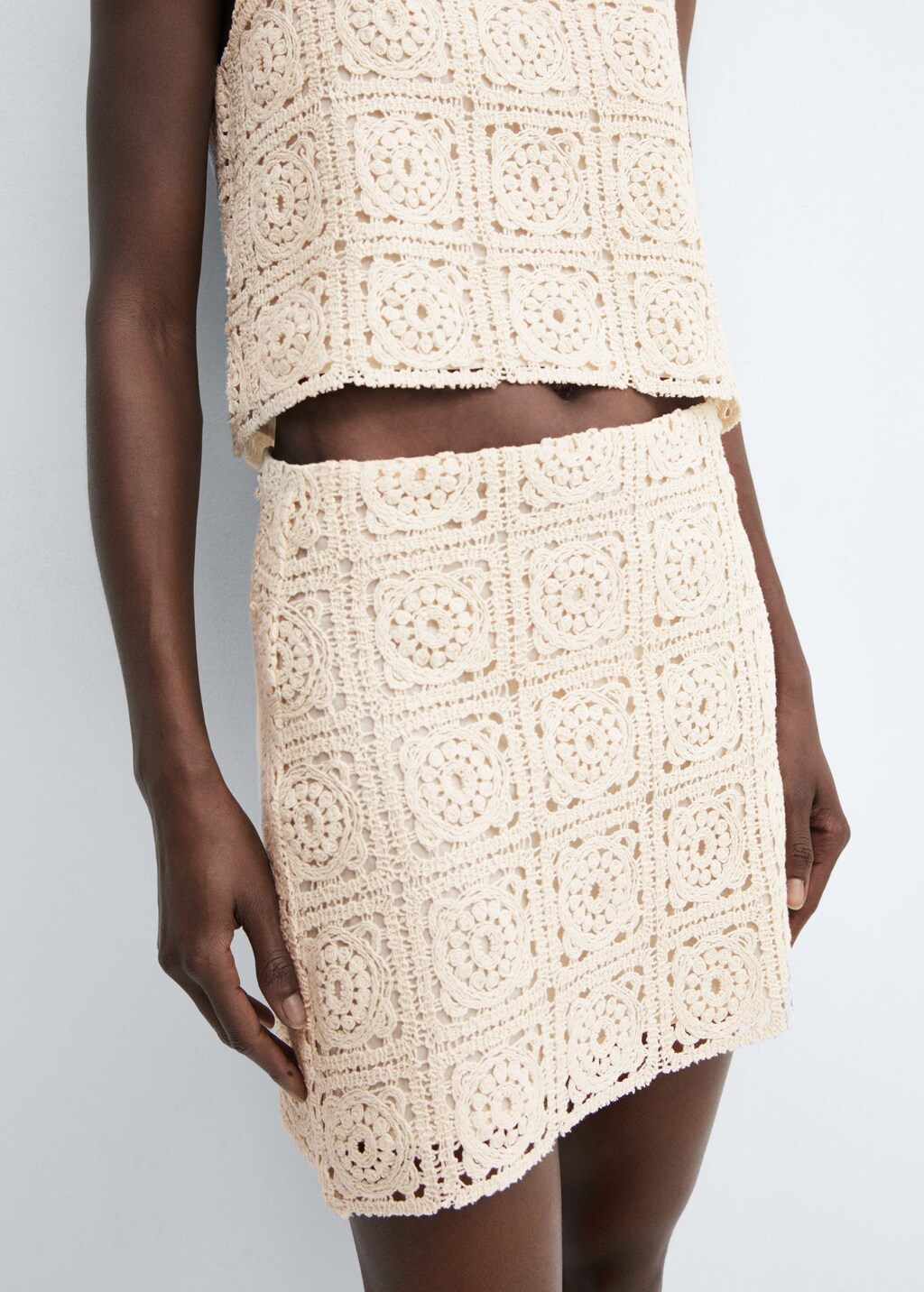 Embroidered cotton clearance skirt