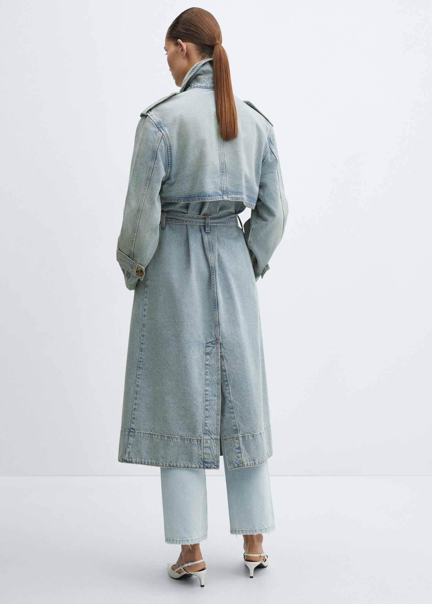 Double breasted denim trench | MANGO