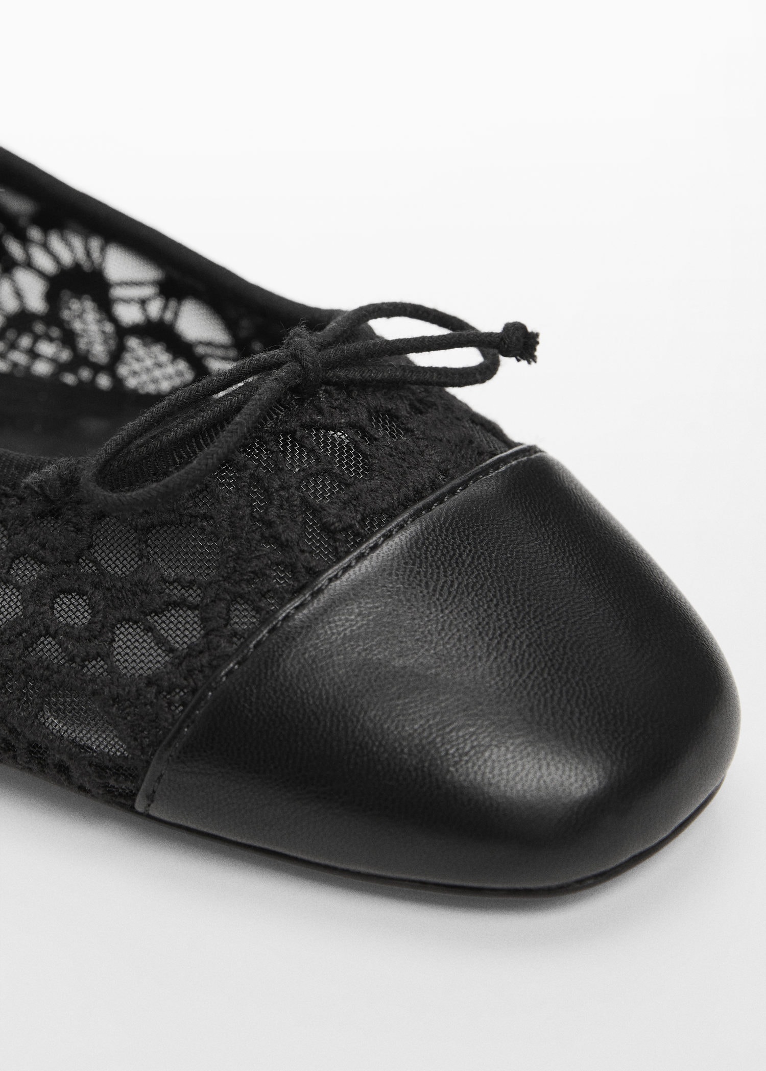Leather ballerinas with bow main image 0