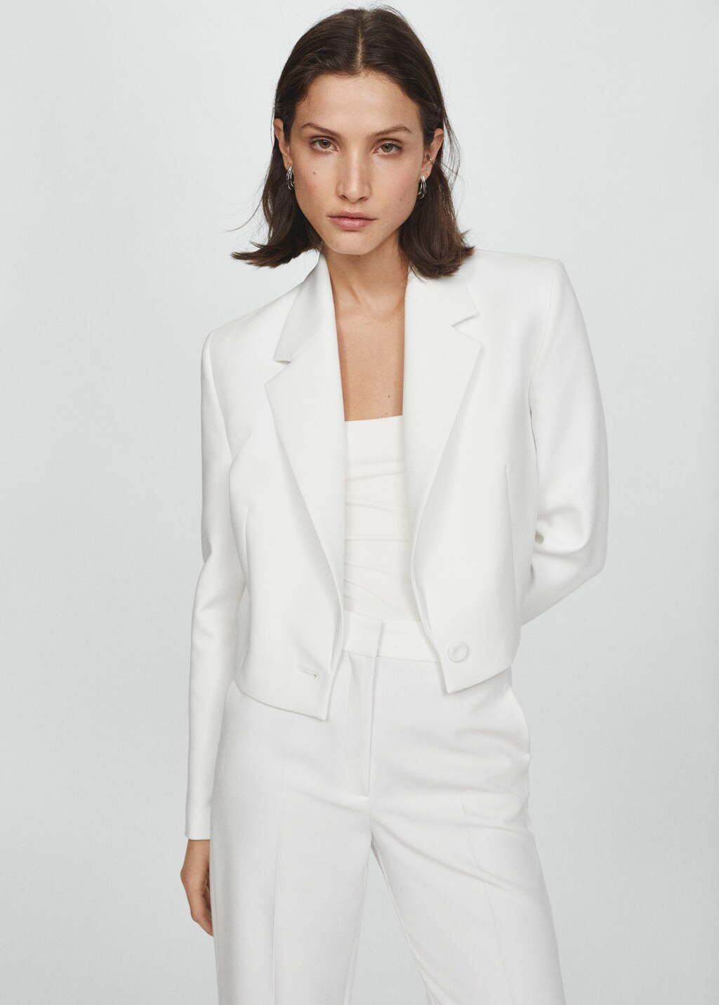 Mango top white blazer