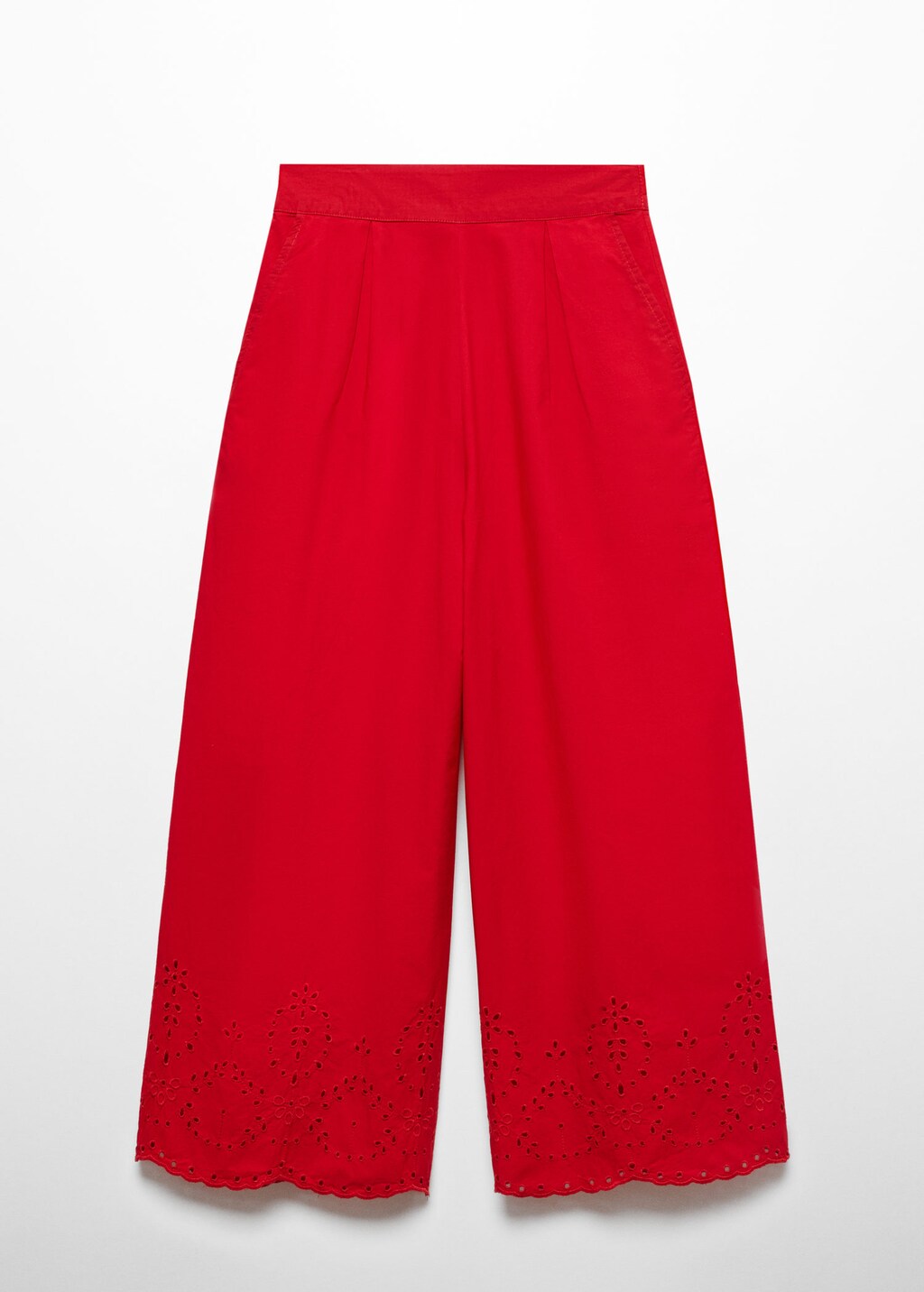 Embroidered culotte pants MANGO