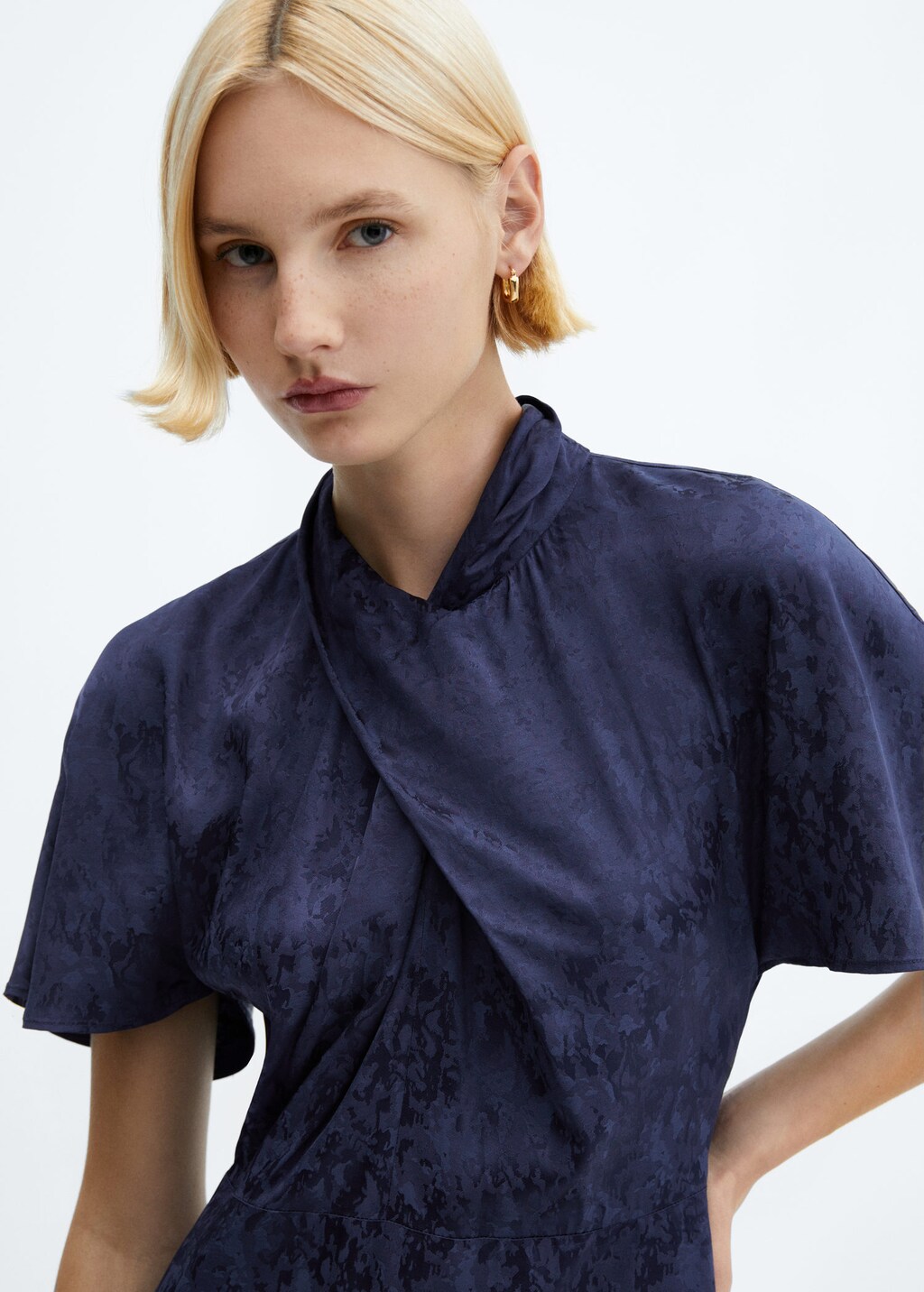 Mango jacquard cheap dress