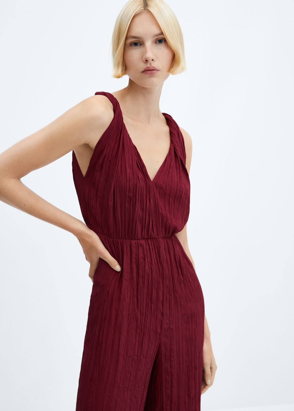 Creased effect cheap jumpsuit zara