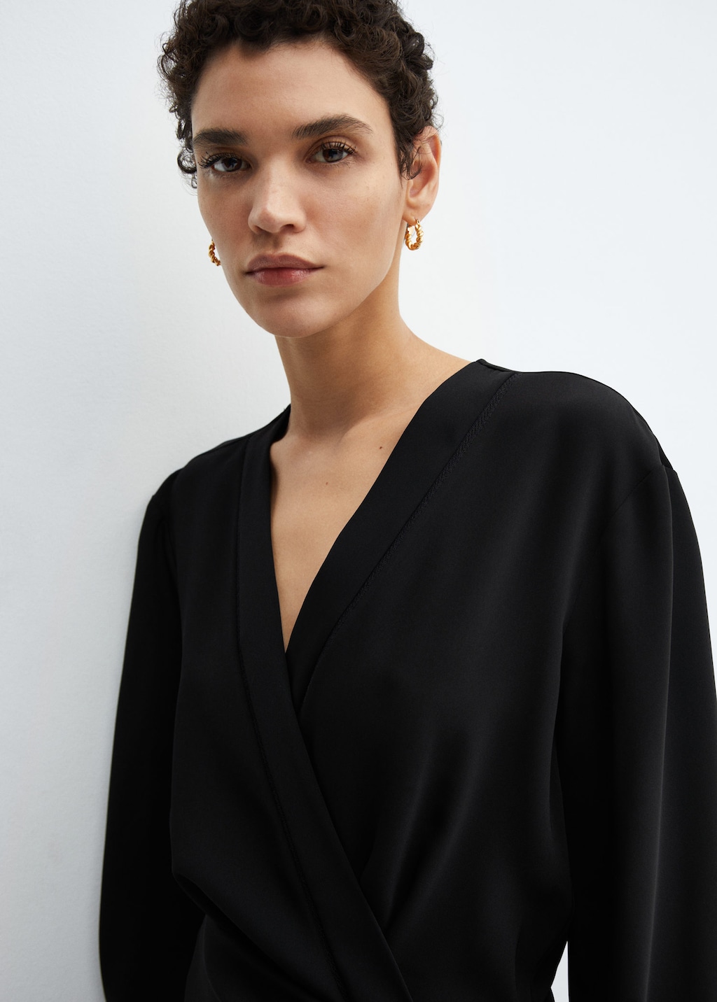 Mango bow wrap dress 2025