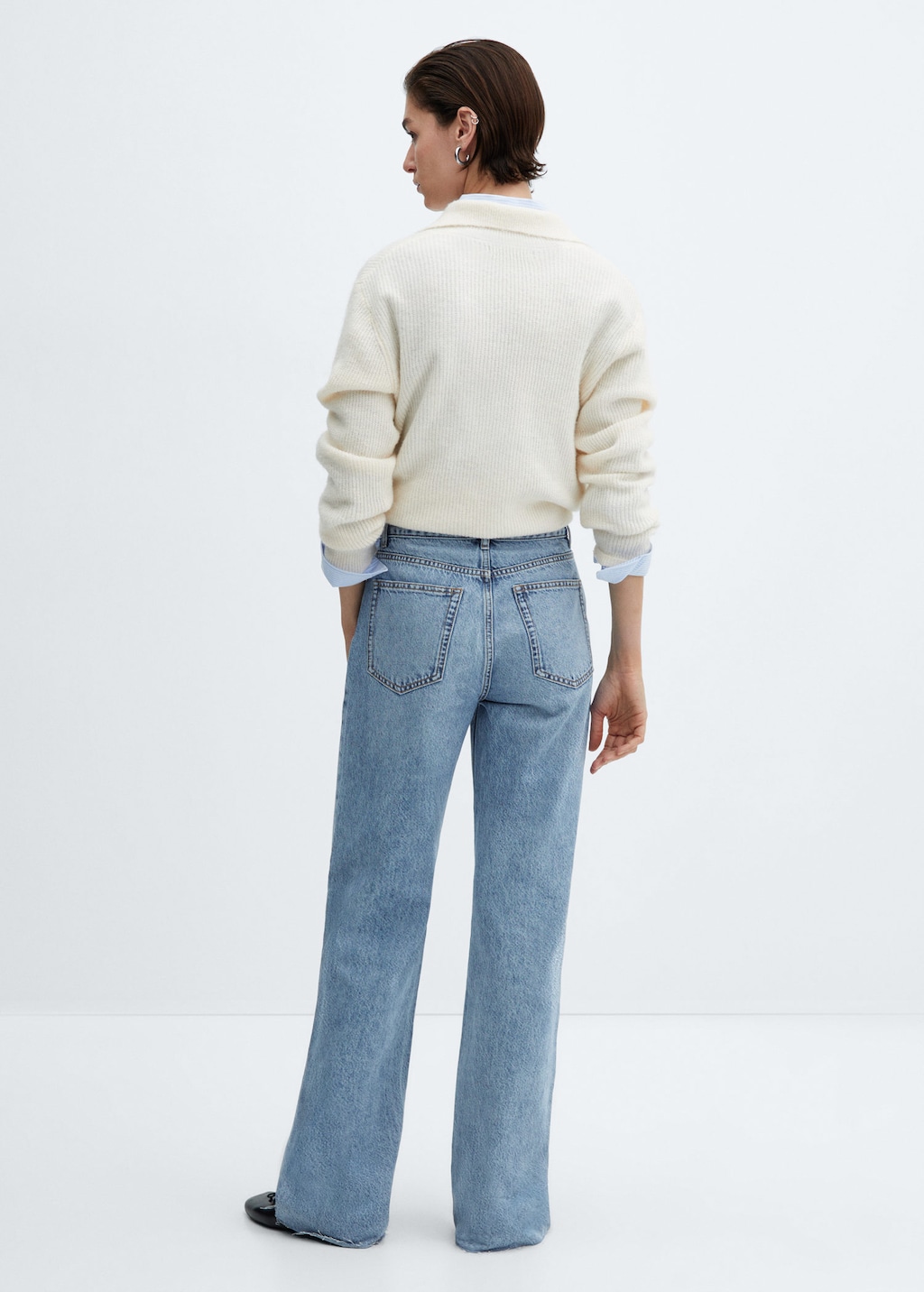 Wide leg cheap jeans mango