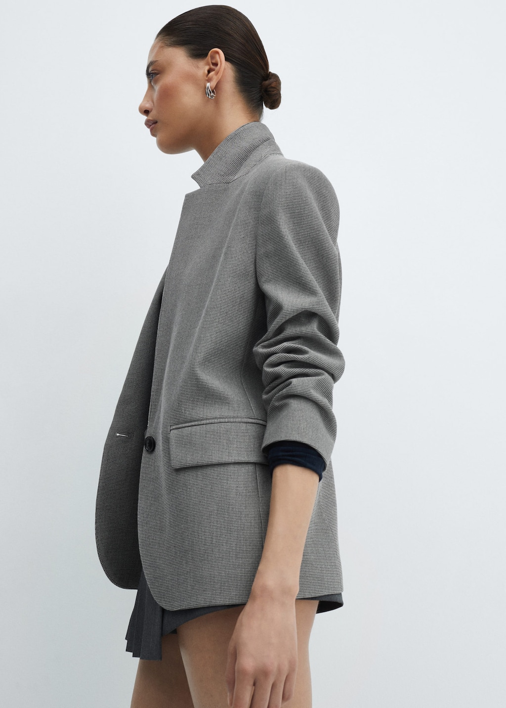 Veste pied de poule revers