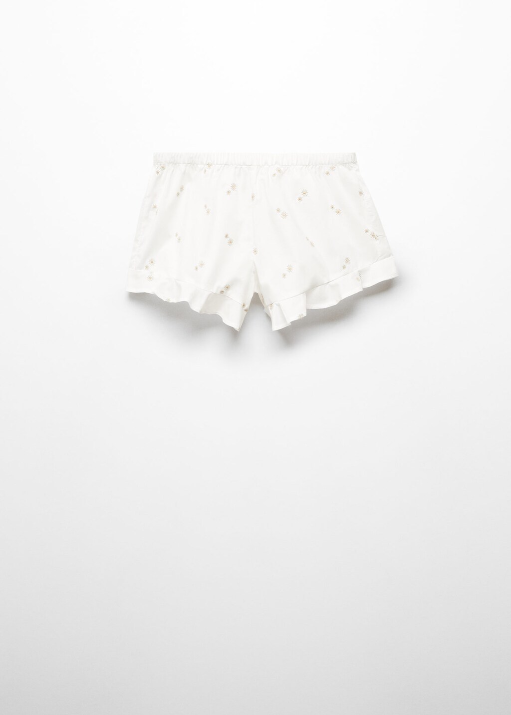 Cotton pyjama shorts with gathered hem | MANGO