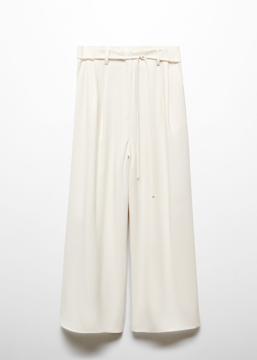 Mango white wide leg trousers cheap