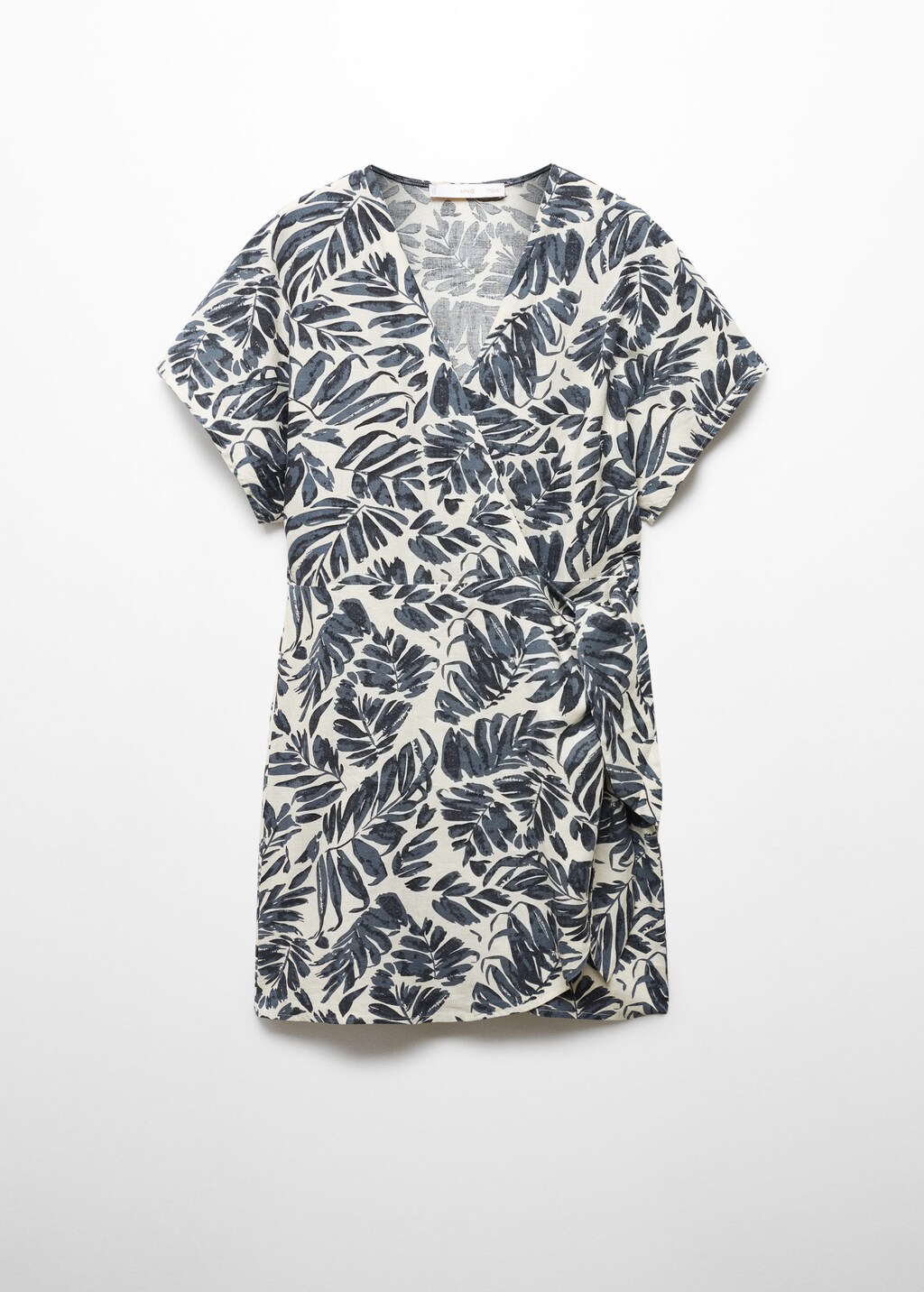 Mango linen hotsell wrap dress