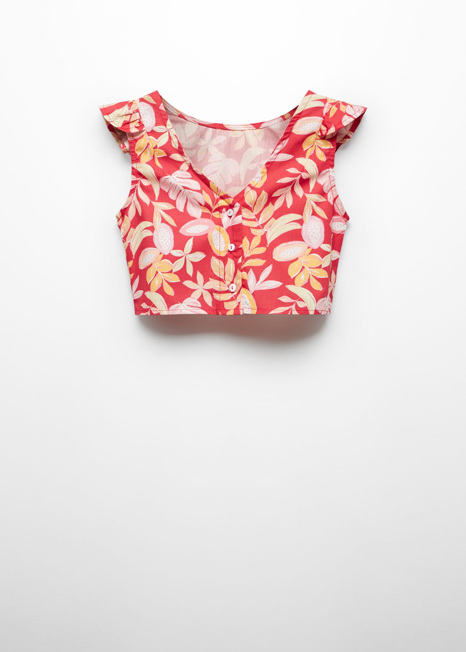 Printed crop blouse