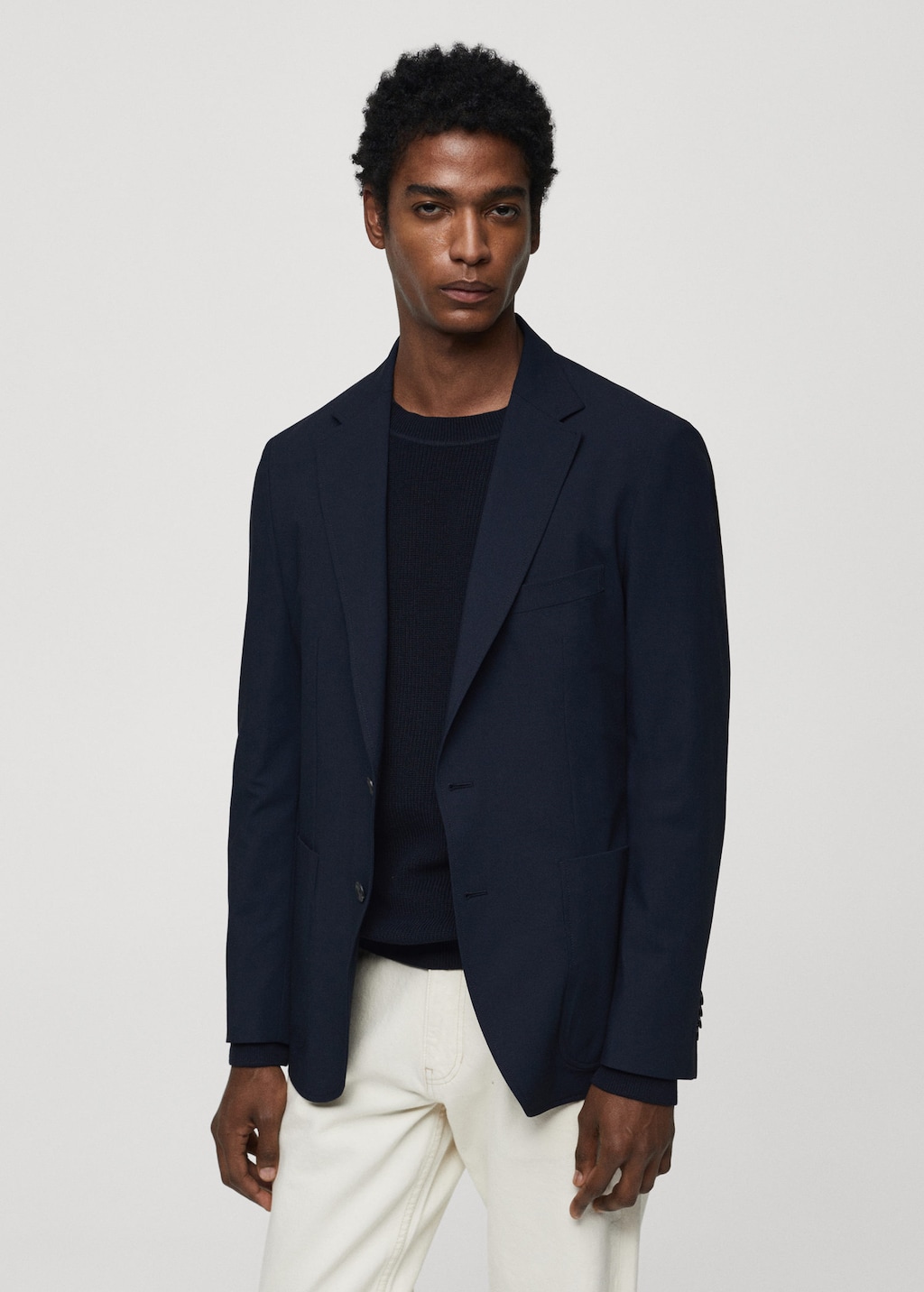 Navy blue blazer on sale mens slim fit